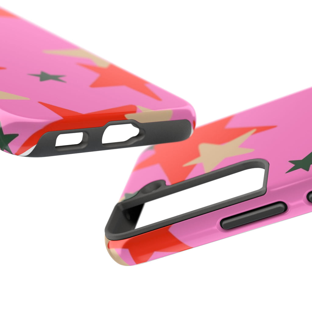 Pink Star Pattern Tough Phone Case
