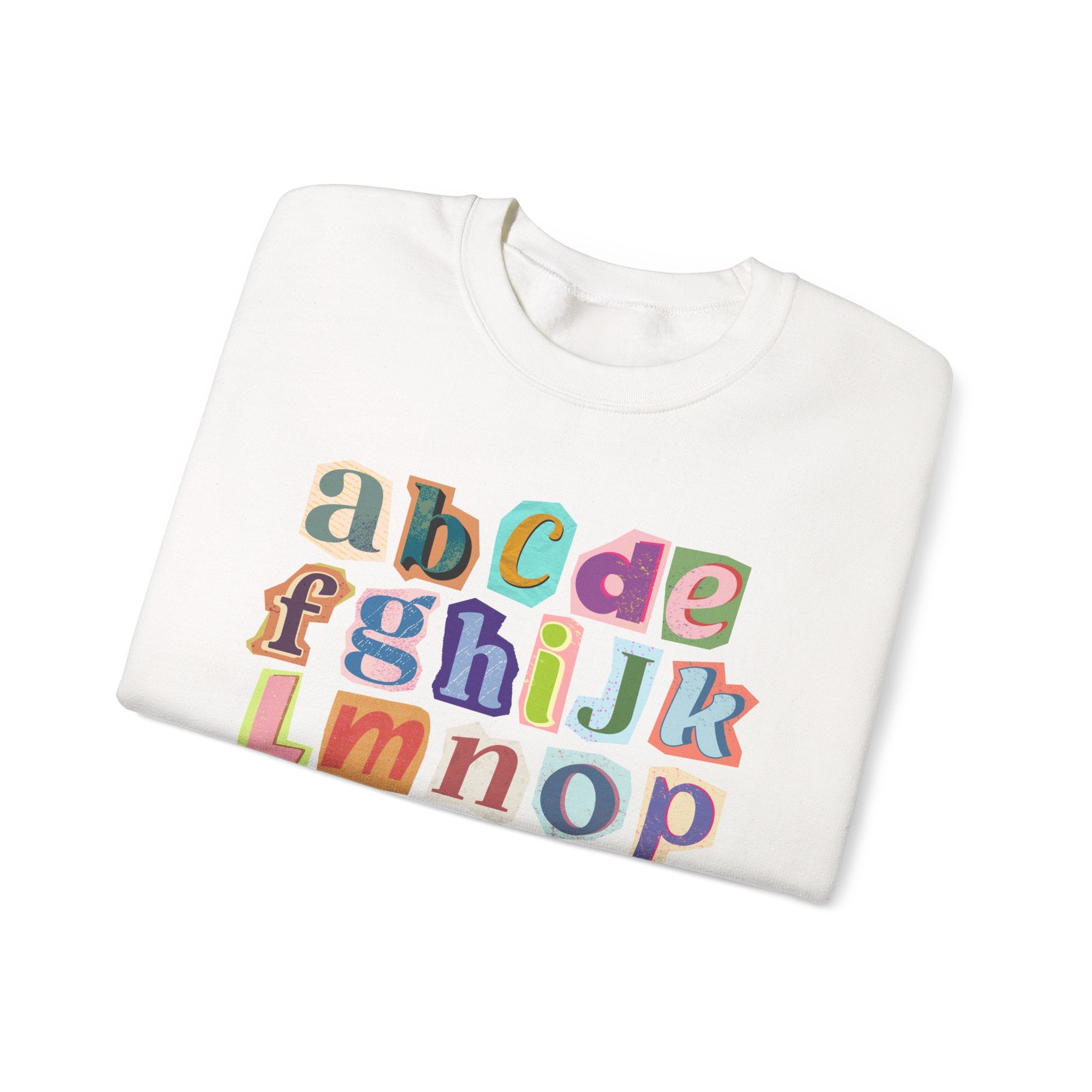 Colorful Alphabet Crewneck Sweatshirt