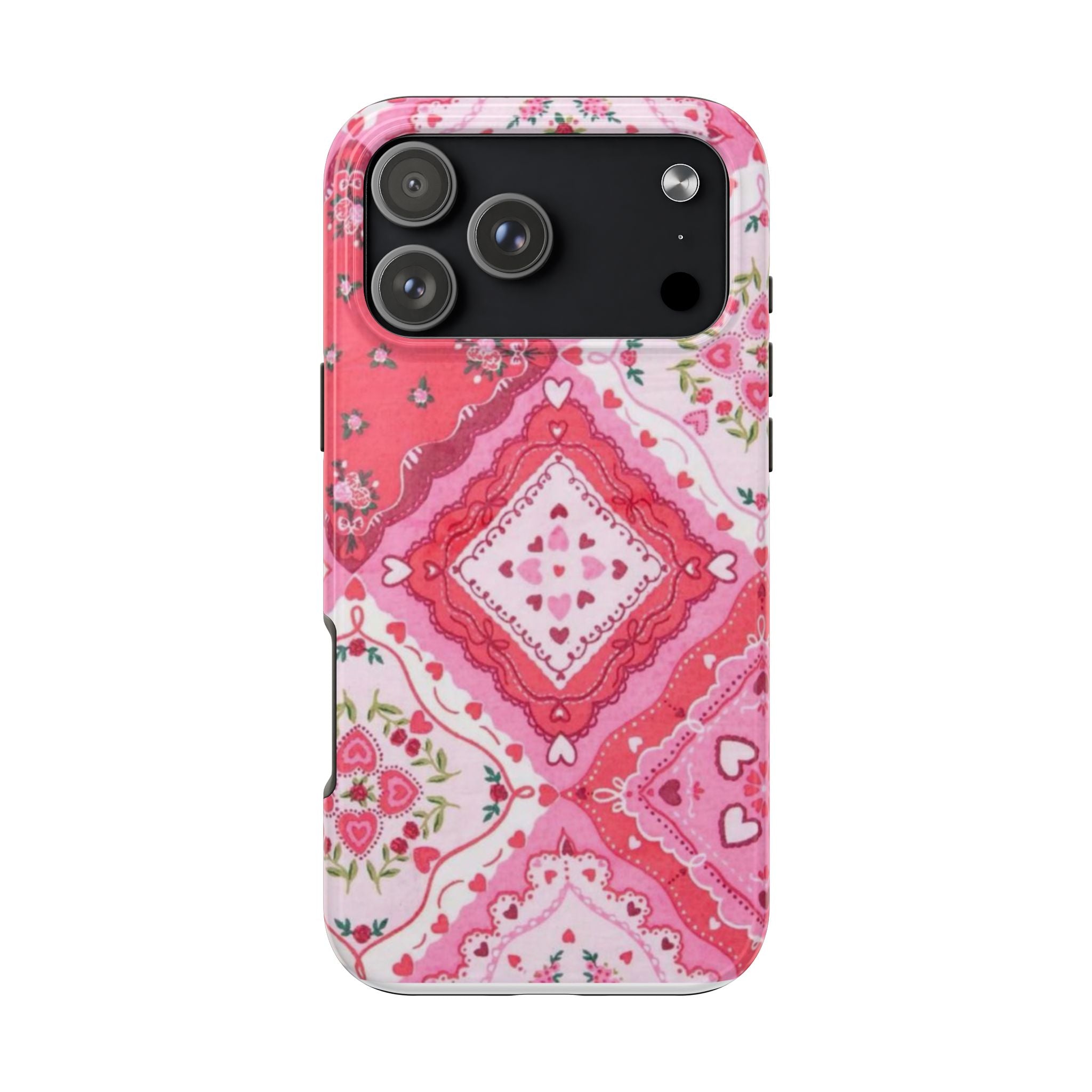 Pink Bandana Heart Tough Phone Case