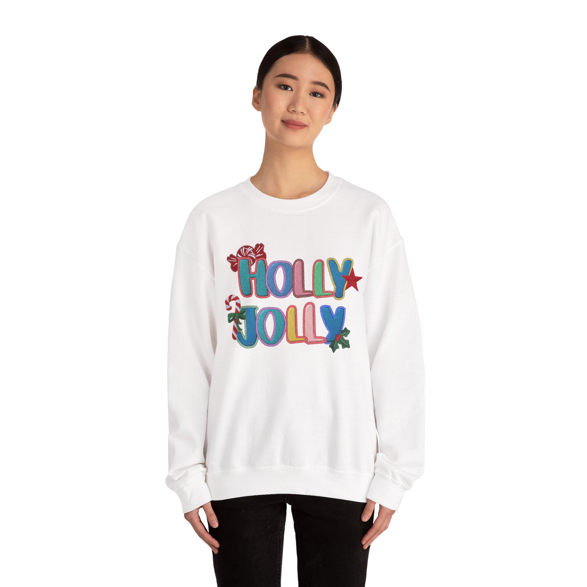 Holly Jolly Patch Holiday Sweatshirt
