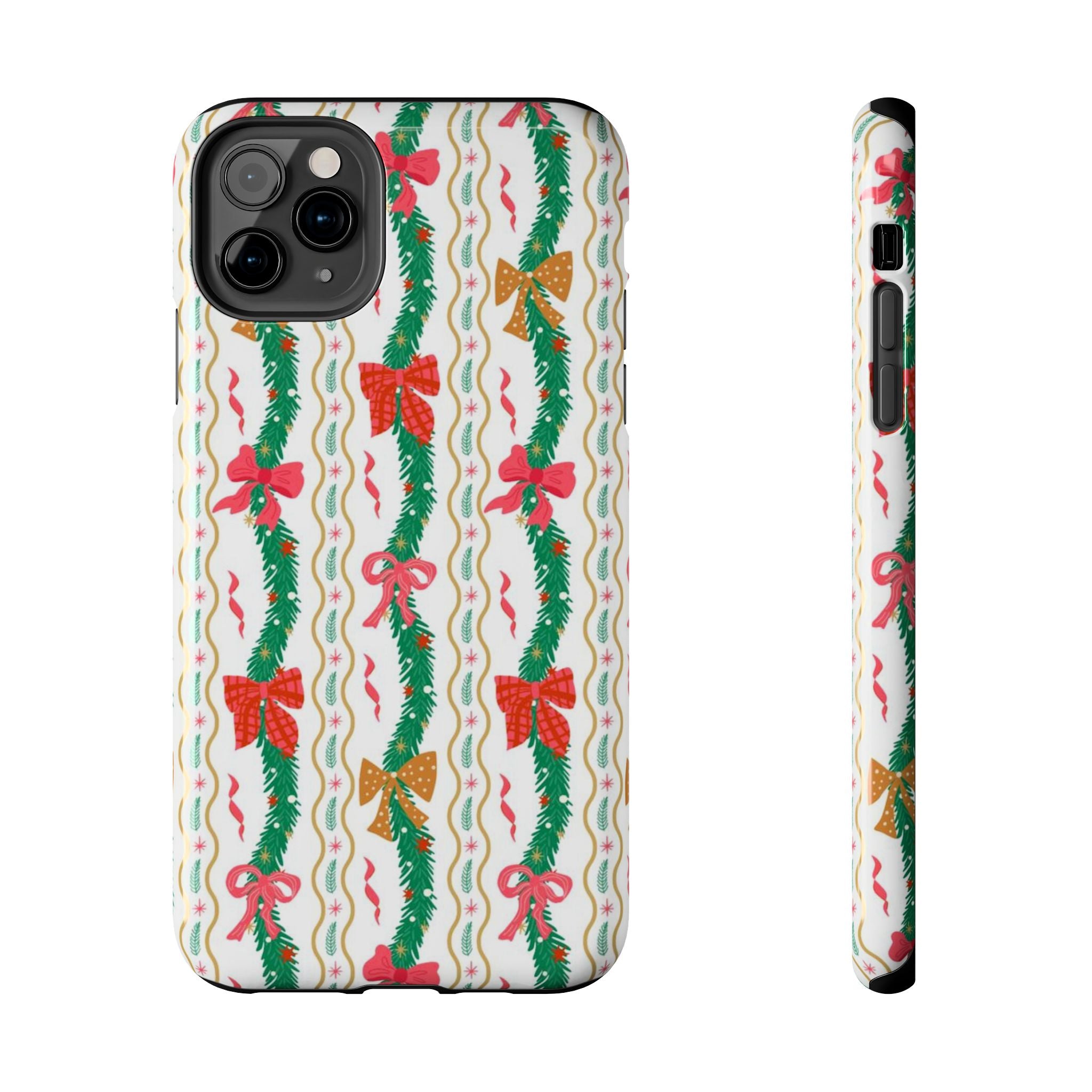 Festive Holiday Phone Cases with Cheerful Bows