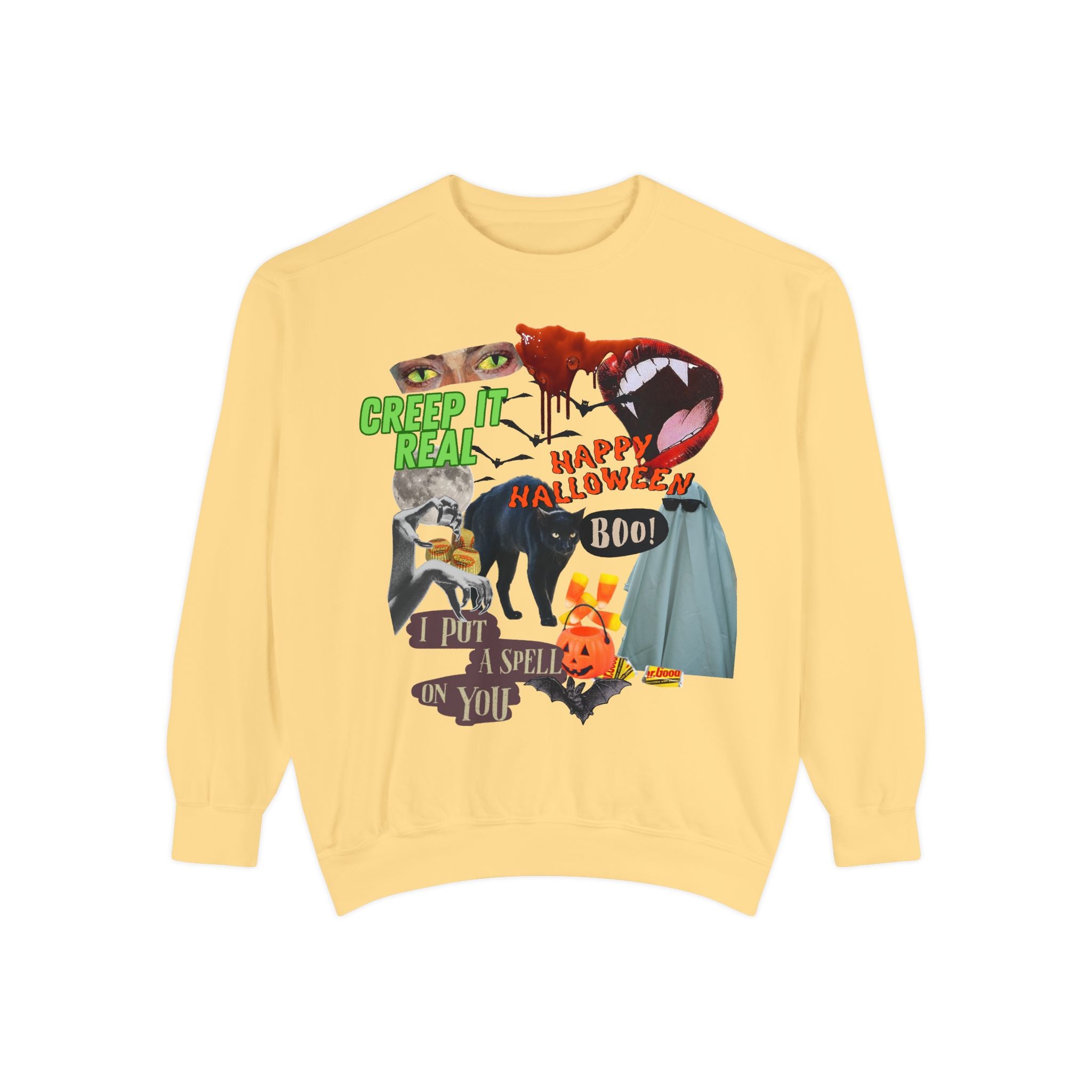 Halloween Charm Garment-Dyed Sweatshirt