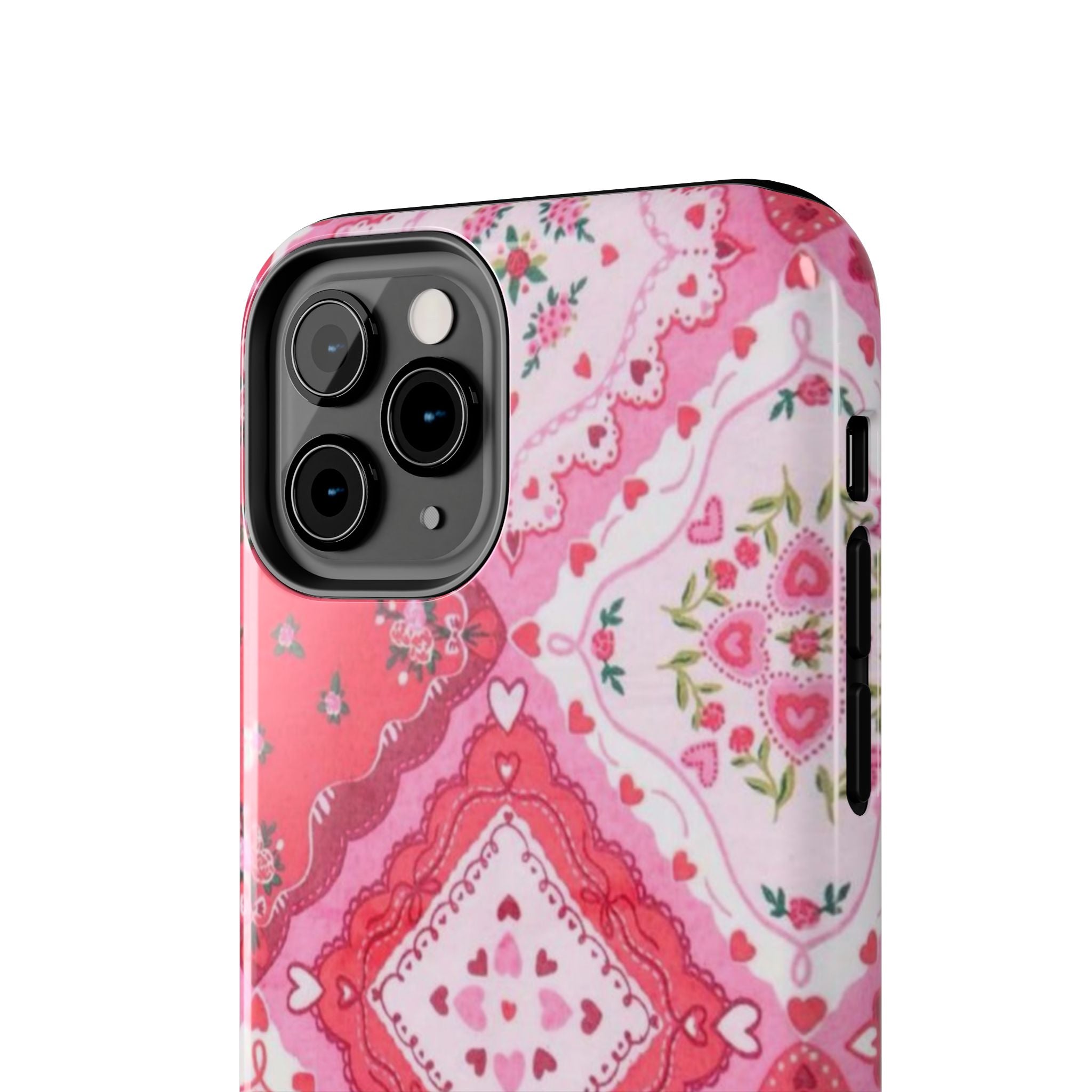 Pink Bandana Heart Tough Phone Case