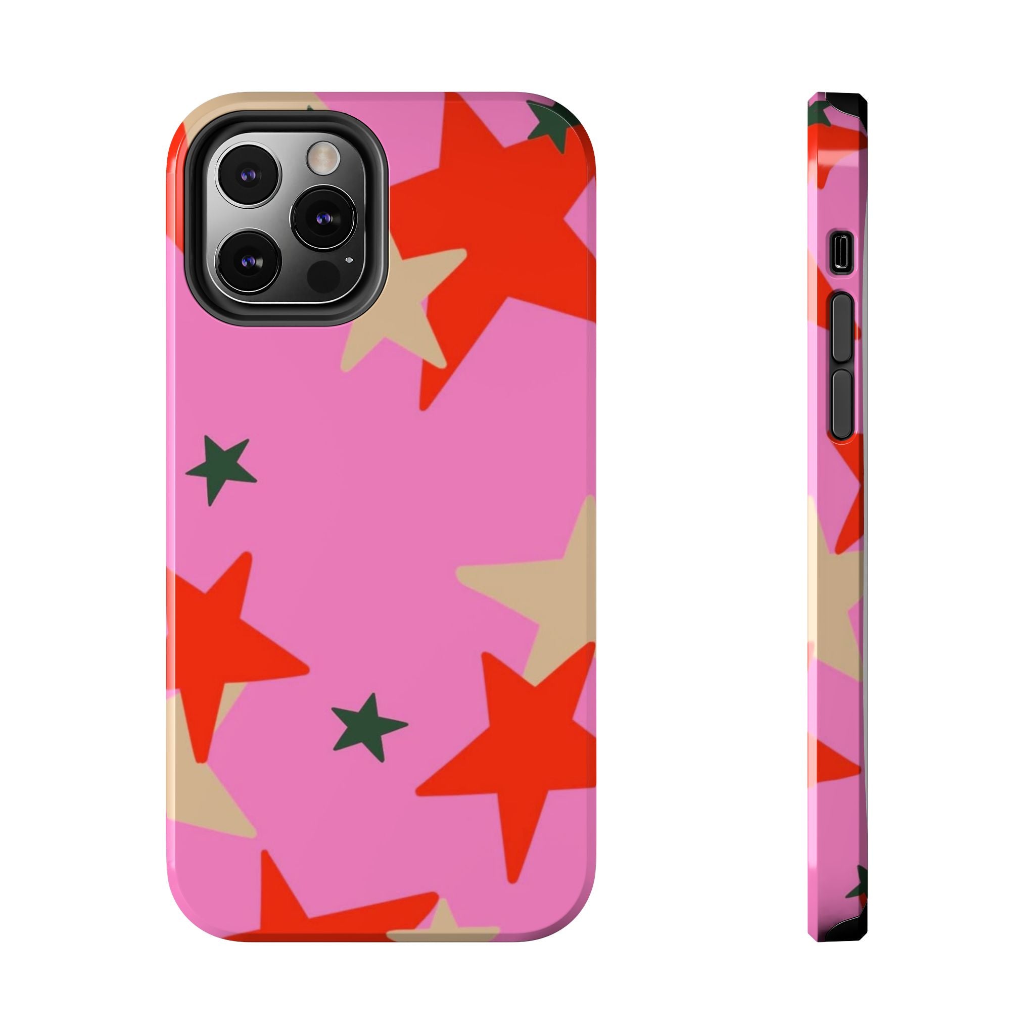 Pink Star Pattern Tough Phone Case