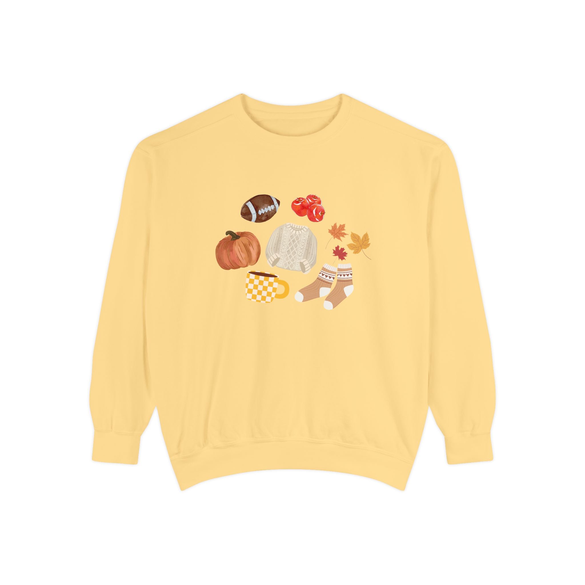 Autumn Season Garment-Dyed Sweatshirt
