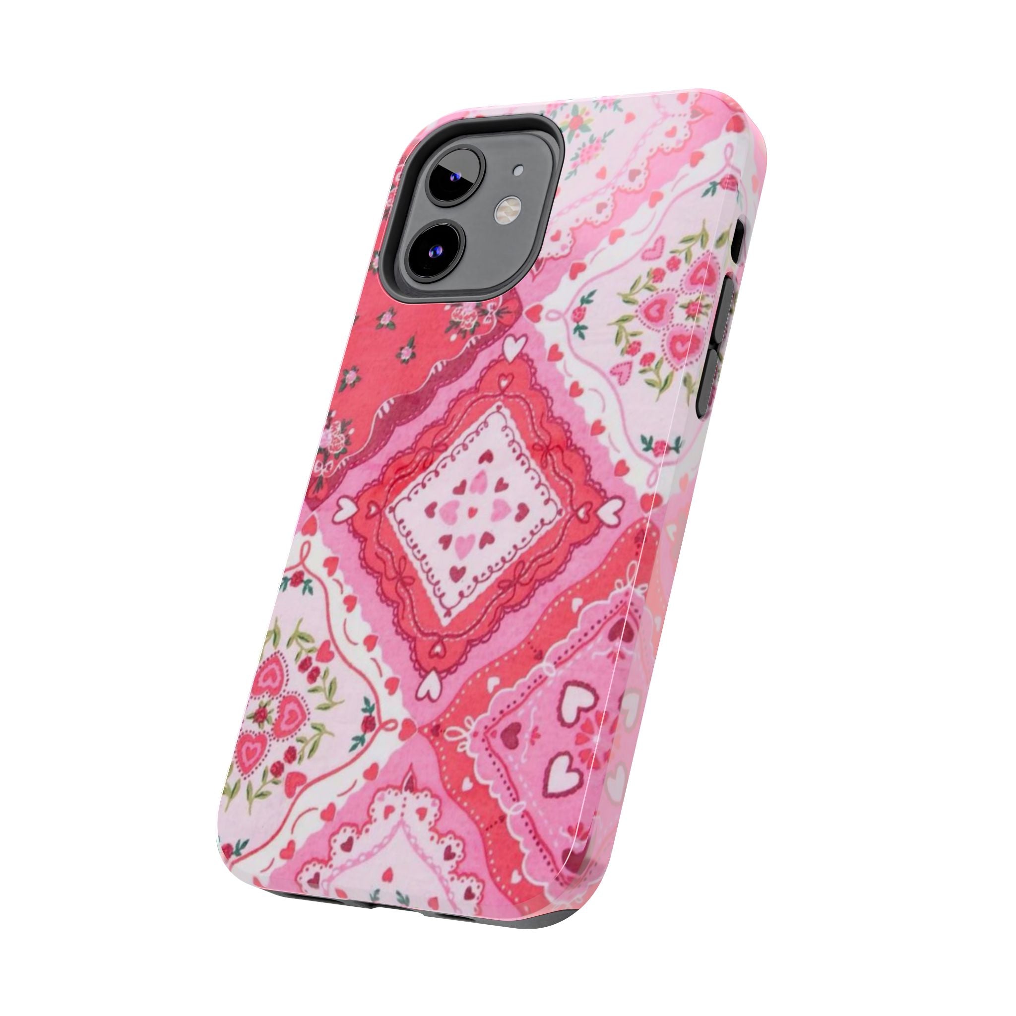 Pink Bandana Heart Tough Phone Case