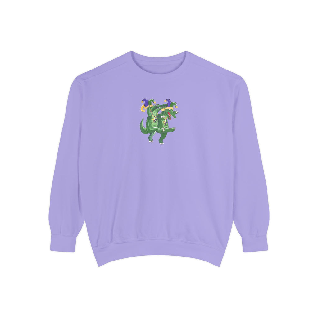 Mardi Gras Dancing Gator Crewneck Sweatshirt