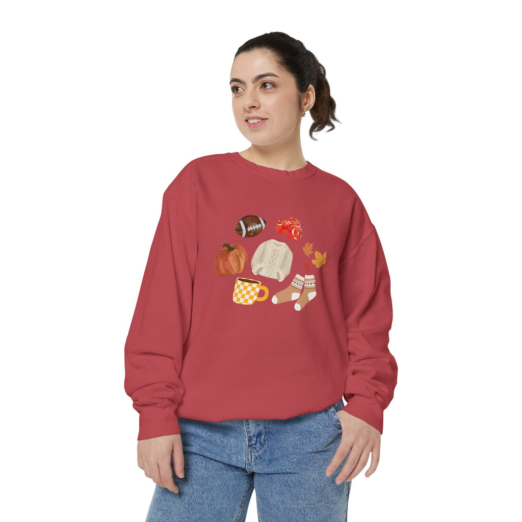 Autumn Season Garment-Dyed Sweatshirt
