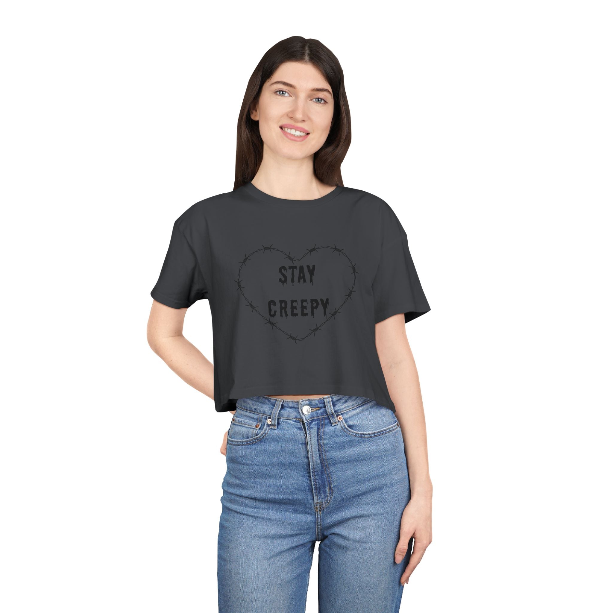 Stay Creepy Women's Crop Tee