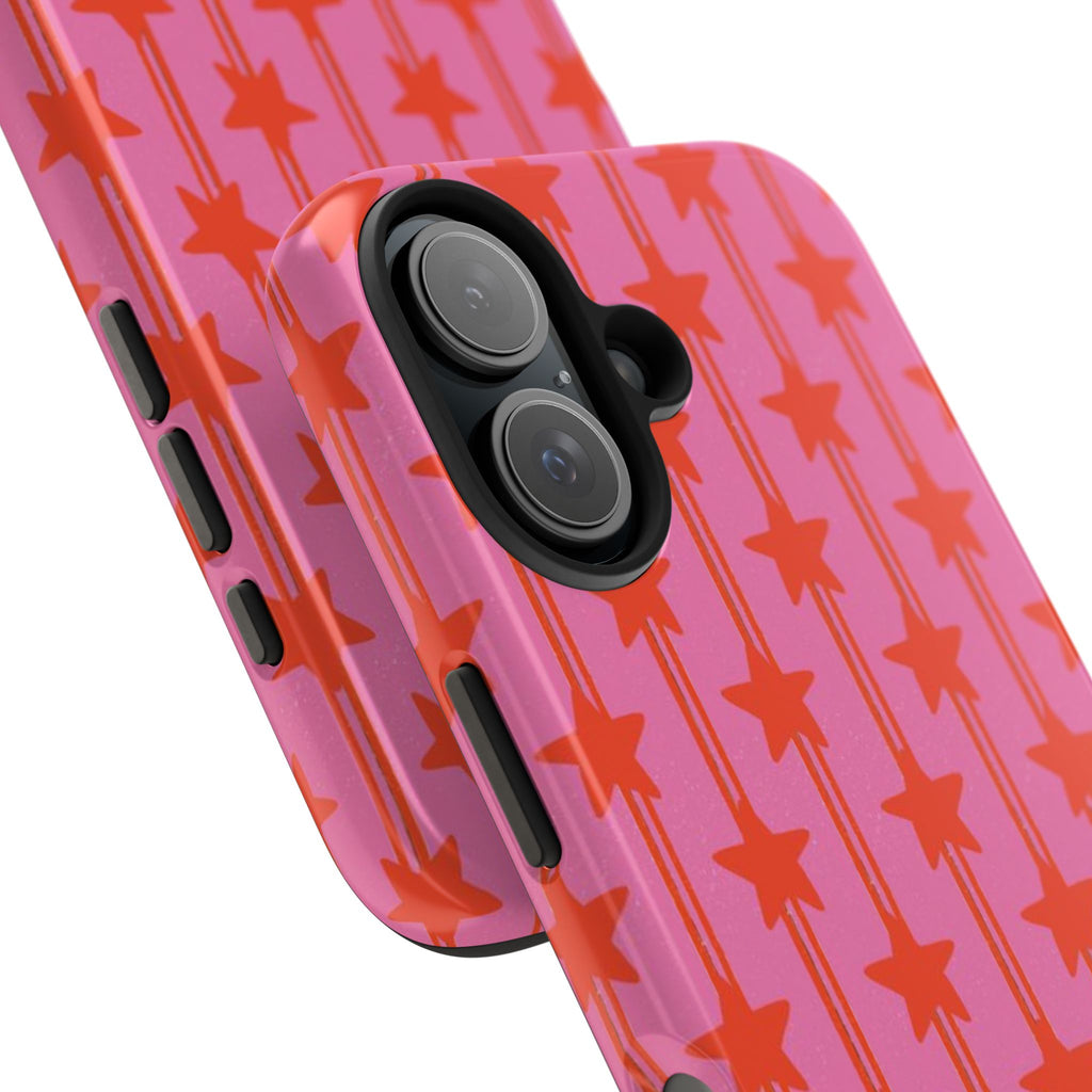 Pink Star Stripe Tough Phone Case