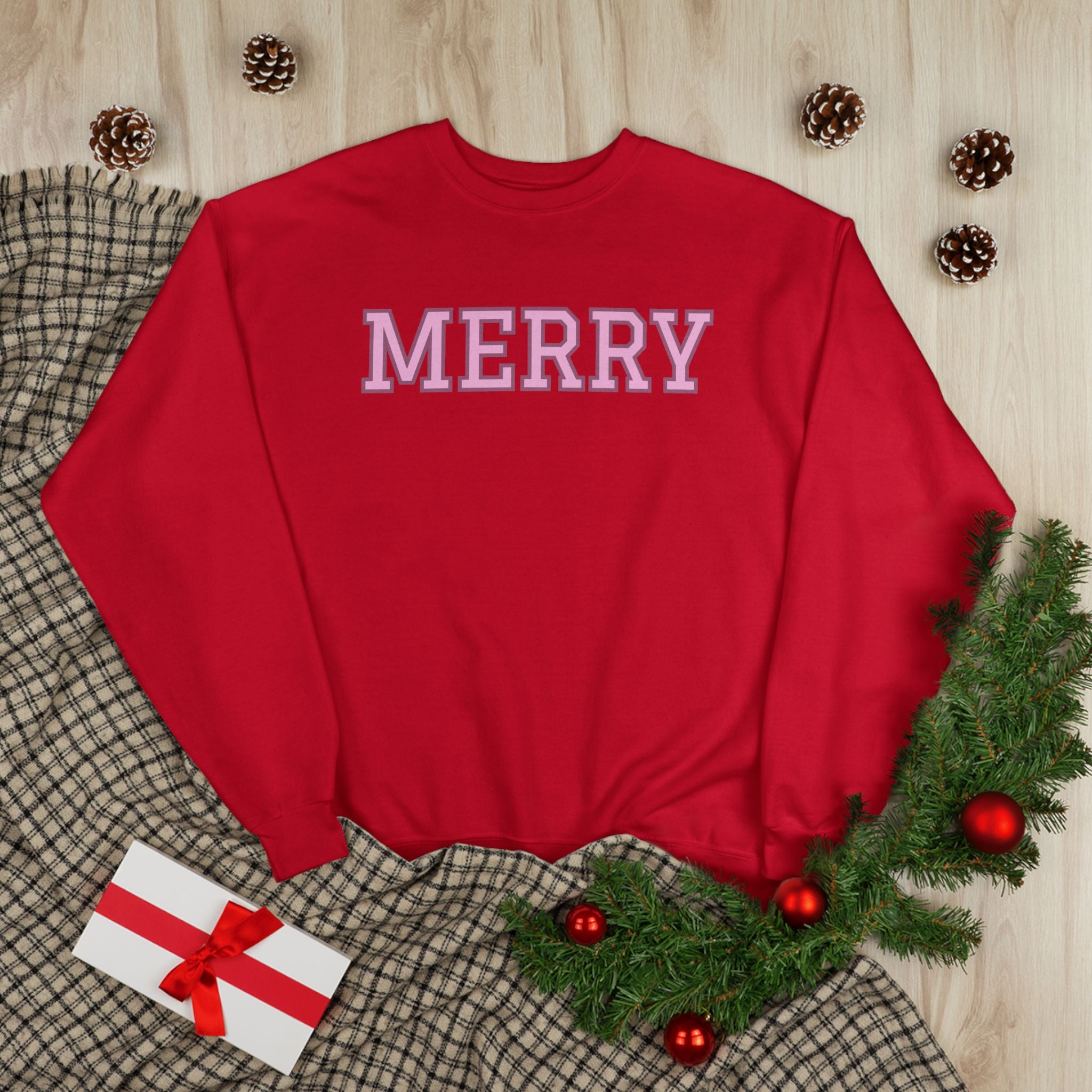 Merry Holiday Eco-Friendly Crewneck Sweatshirt