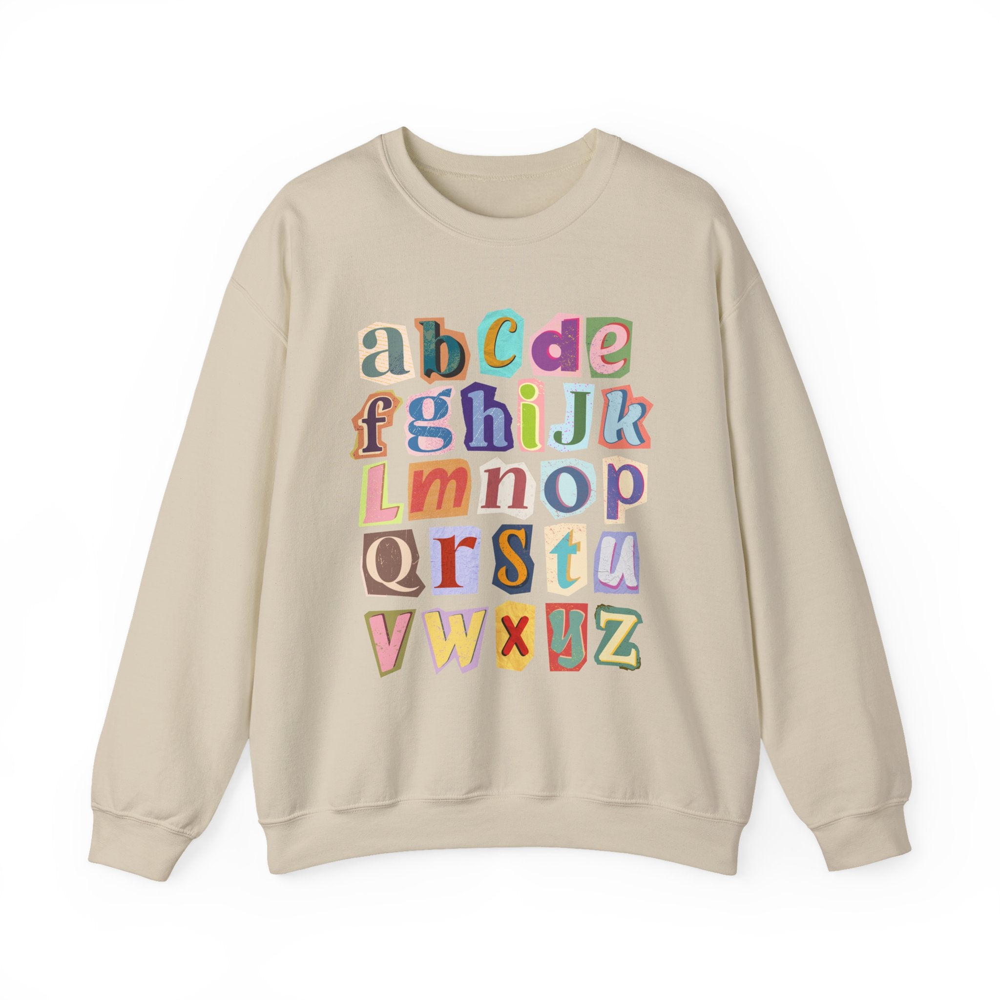 Colorful Alphabet Crewneck Sweatshirt