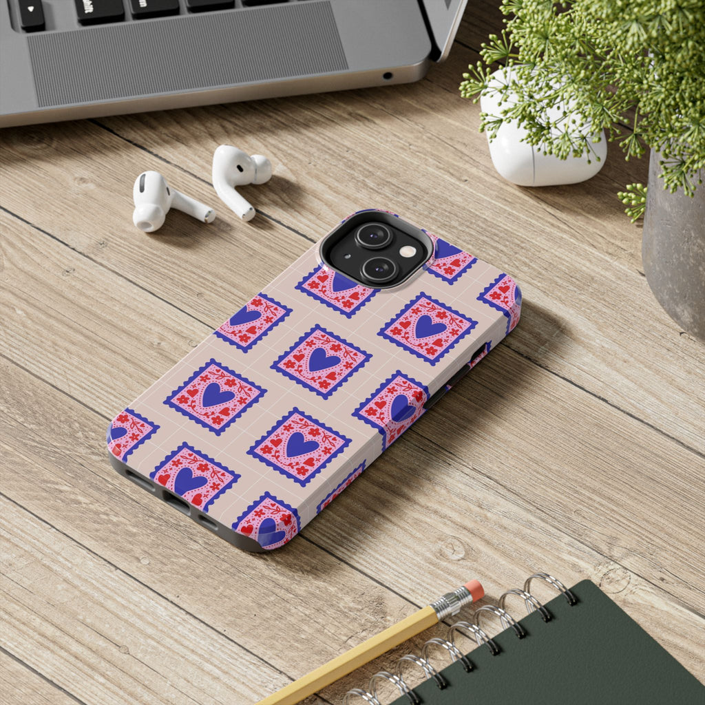 Heart Stamp Tough Phone Case