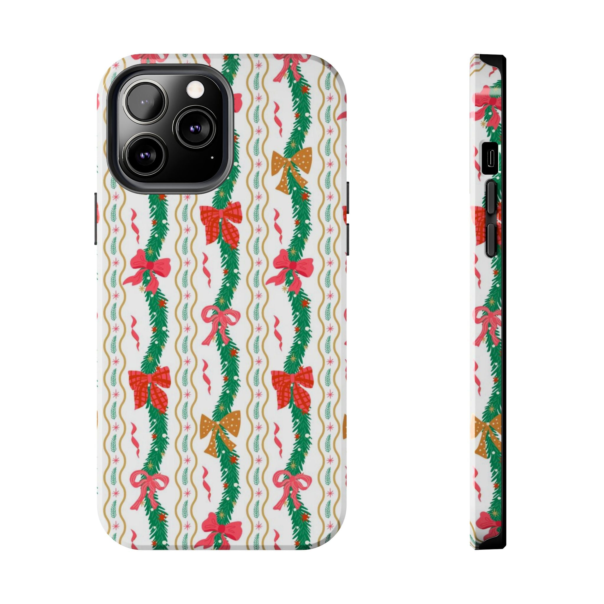 Festive Holiday Phone Cases with Cheerful Bows
